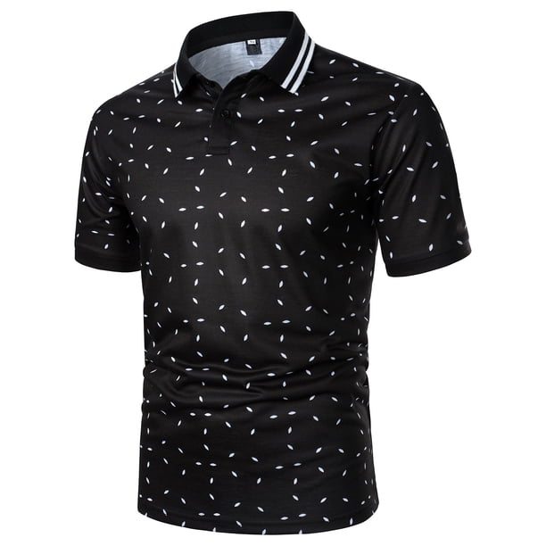 Gibobby Camisa Polo Hombre Polo de algodón para hombre, de secado rápido, ajuste regular, absorbe la humedad, para hombre(Negro,CH)