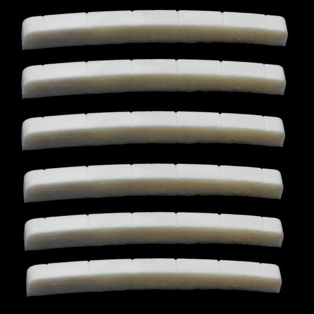 Tuerca de Ganado Shamjiam Color Beige 6x Ranurada Tuerca de hueso de guitarra eléctrica