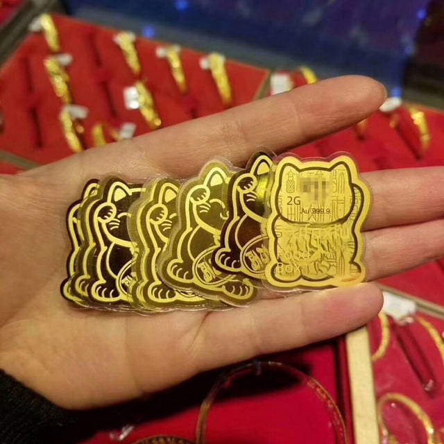 Pegatina para teléfono móvil con diseño de gato de la suerte, regalo creativo para teléfono móvil con diseño de gato de la suerte