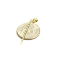 thumbnail image 5 of 14k yellow Gold solid 3D Toothpick Pendant charm Unisex gift fine jewelry 1.1g, 5 of 12