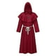 thumbnail image 1 of Túnica de monje sacerdote medieval, gorra con capucha de fraile monje, disfraz renacentista, 1 of 2