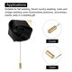 thumbnail image 5 of 6 Pcs Ramilletes de Rosa con Alfileres para Hombres Ceremonia de Boda Aniversario Cena Formal Fiesta Negra, 5 of 5