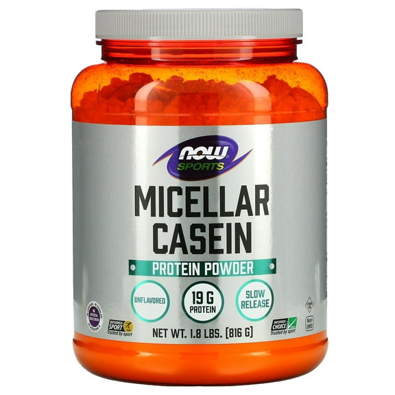 NOW Foods - NOW Sports Micellar Casein Protein Powder Unflavored - 1.8 lbs.