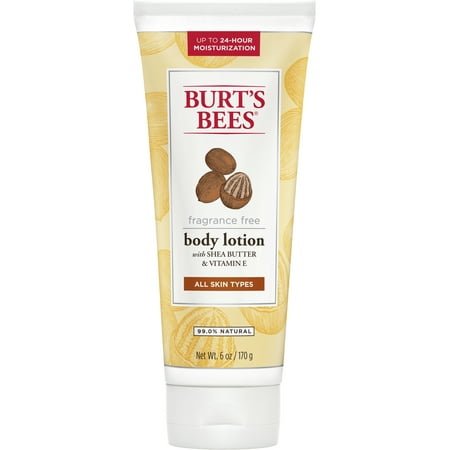 Burt's Bees Fragrance Free Shea Butter and Vitamin E Body Lotion - 6 Ounce Bottle