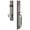 Antique Pewter, variant on Grandeur 849050 Carre Solid Brass Rose Dummy Full Plate 'C' Grip Handleset - Brass