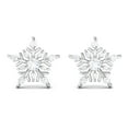 thumbnail image 3 of Rosec Jewels Lab Created Diamond Snowflake Stud Earrings for Women (Ef-Vs Quality), with Screw Back - Christmas Gift, 18K White Gold, 3 of 7