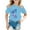 #A07-Light Blue, variant on XADYUY Girls Tee Shirts 7-16 Summer Short Sleeve Toddler Girls T-Shirts Sunflower Print Tshirts Toddler Casual Crewneck Cotton Tops 9-10 Years,Blue