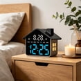 thumbnail image 4 of Apmemiss Back to School Clearance LED Alarm Clock House Shaped Clock Electronic Clock Multi Functional with Night Light Basic Clock, 4 of 6