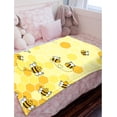 thumbnail image 3 of Bee Blanket Lightweight Flannel Throw Blanket Gifts for Girls Women in All Season Blanket for Bed/Couch/Sofa 30"x40" for Baby/Pets, 3 of 6