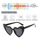 thumbnail image 4 of 2pcs Heart Shaped Sunglasses for Women, Vintage Cat Eye Mod Style Sunglasses Retro Fashion Love Heart Eyewear Women's Accessories, 4 of 5