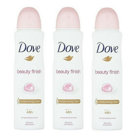 3 Pack Dove Beauty Finish Antiperspirant Deodorant Spray, 150ml each