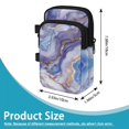 thumbnail image 7 of COEQINE Forearm Crutch Bag Walking Stick Pouch Bag Purple Gold Marble Elbow Crutch Organizer, Two Zippered Pockets, Lightweight, Hands-Free, for Women Men & Seniors, 7 of 7