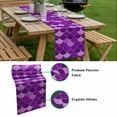 thumbnail image 5 of Purple Fish Scale Table Runner - 60 Inch Long, Kitchen Dining Table Runner Dresser Scarves, Modern Geometric Ombre Abstract Moroccan Farmhouse Decor for Coffee Tables Wedding Party Banquet, 5 of 8