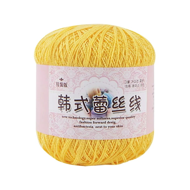 Hilo para el Ganchillo, Hilo de Encaje Diy Tejido Hilo Fino de Bebé Mercerizado, Cuello de Acrílico de 50G / 325M para Sombreros Bufandas Bolsas Artesanías, Hilo de Ganchillo para el Ganchillo