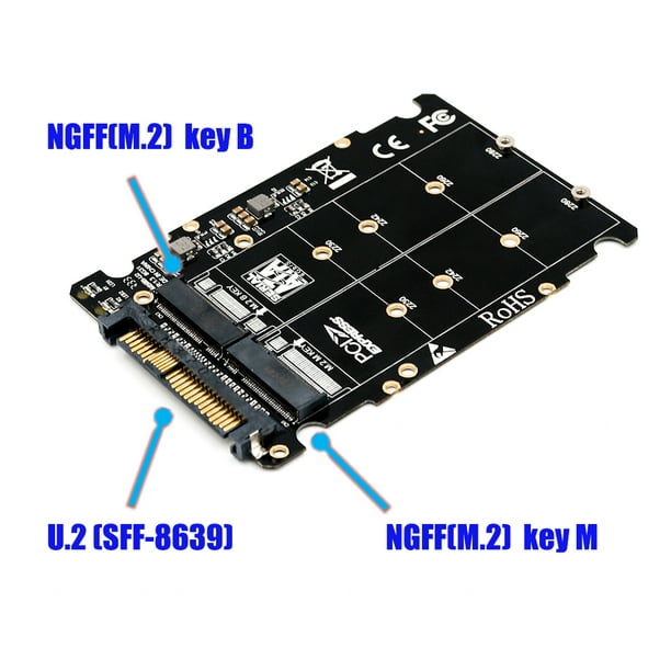 Adaptateur pour SSD NVMe U.2 SFF-8639 sur port M2 Connecteur SFF