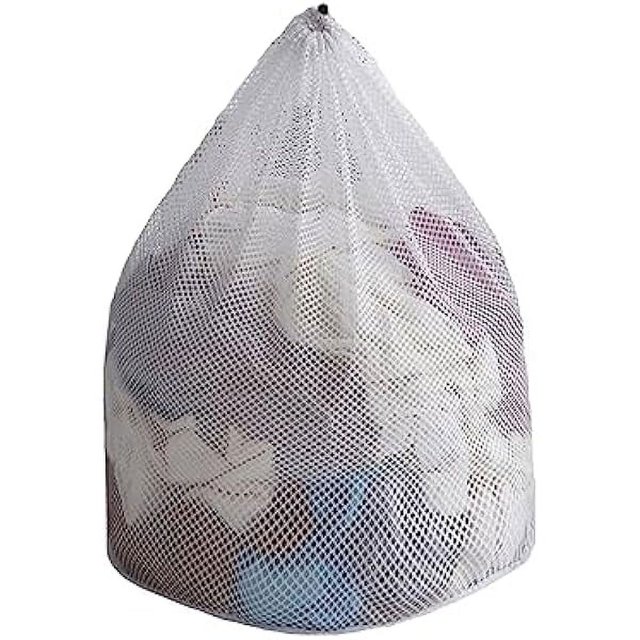 HAYANLaundry Bag, Mesh Laundry Bag 24"x31", Laundry Bags Mesh Wash Bags, Large Heavy Duty Travel Laundry Bags, Washable Laundry Bags for Travel with Locking Drawstring Closure- 1 Pack