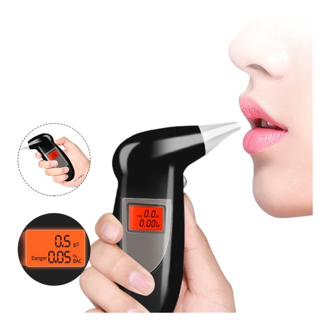 Professional Breath Alcohol Tester Sound Light Prompt Alarm High Accuracy Portable Breathalyzer Digital Alcohol Detector ,Diversified and Thoughtful