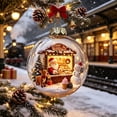 thumbnail image 6 of AURIGATE Lighted Christmas Ball Ornament with Flat Acrylic Insert Transparent Sphere for Xmas Tree Home Holiday Hanging Decoration Party Gift, 6 of 6