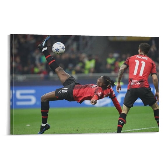 Rafael Leao Poster Canvas Poster Posters Art Print Wall Photo Paint Poster Hanging Picture Family Bedroom Decor Gift 24x36inch(60x90cm)
