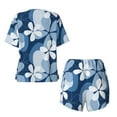 thumbnail image 6 of "Wukai Flower Women's Pajama Set - Short-Sleeve Top and Shorts with Elastic Waistband and Pockets for Loungewear, Yoga, and Casual Wear-3X-Large, 6 of 8