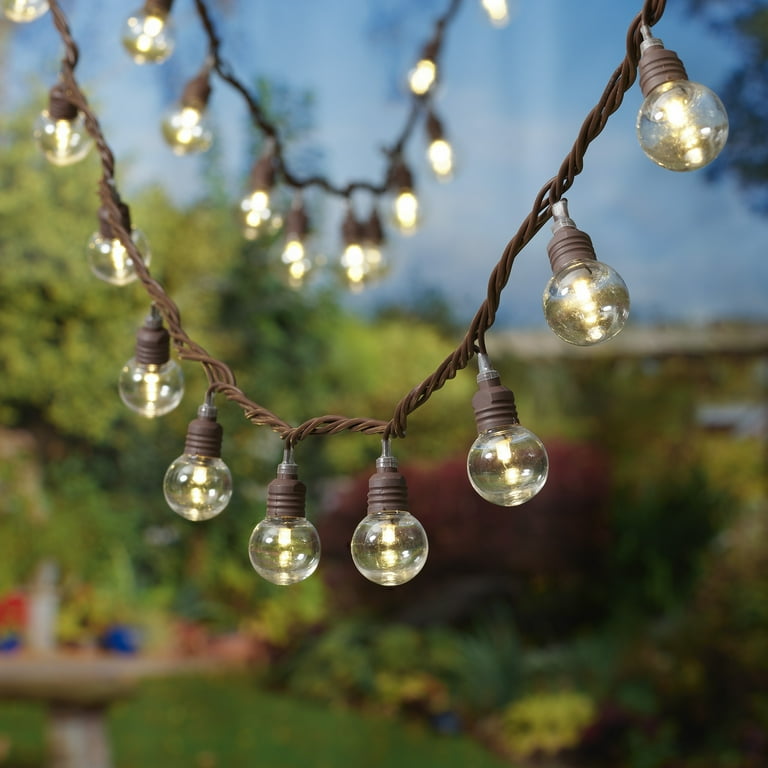 Mainstays 100 Count LED Plastic Globe Outdoor String Lights with