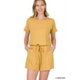 thumbnail image 3 of TheLovely Women & Plus Short Sleeve Romper with Elastic Waist & Keyhole Back Summer Loungewear, 3 of 5