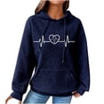 thumbnail image 1 of Cameland Hauts pour Femmes Manches Longues Automne Hiver Sweat à Capuche Pull Confortable, 1 of 3