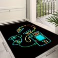thumbnail image 1 of 1pc Area Rug, Game Set Pattern, Living Room Bedroom Game Console Anti Slip Floor Mat, Game Console Print Pattern Floor Mat, 1 of 5