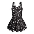 thumbnail image 3 of Xoenoiee Sun Moon Star Print Girls One Piece Swimsuits Sleeveless Swim Dress for Girls Hawaiian Skirted Bathing Suit Summer Swimwear, Size 3-4 Years, 3 of 7