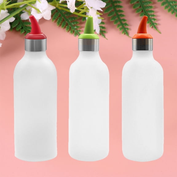 Raindrops Translucent Squeeze Bottles for Sauce Storage Made of PP Resin Great for Home and Restaurant Use 3pcs