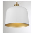 thumbnail image 5 of Trade Winds Nora 1-Light Pendant in White with Natural Brass, 5 of 5