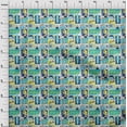 thumbnail image 4 of oneOone Viscose Chiffon Turquoise Blue Fabric California Ocean Ride Craft Projects Decor Fabric Printed By The Yard 42 Inch Wide, 4 of 4