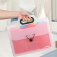 thumbnail image 2 of 13 Pockets Expanding File Folder With Handle A4/Letter Size Portable Accordian File Organizer Document Folder With Handle For School, 2 of 7