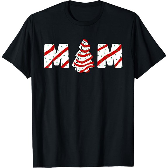 Christmas Tree Cake Matching Family Party Pajama Mom T-Shirt