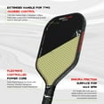 thumbnail image 2 of Warping Point Nightblade Pickleball Paddle Raw Carbon Fiber Foam-Filled Polymer Honeycomb Core UPA-A USAPA Approved Long Handle 1-Count, 2 of 7