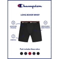 thumbnail image 3 of Champion Boys’ Performance Long Leg Boxer Briefs, 5 Pack, Sizes XS–XL, 3 of 5