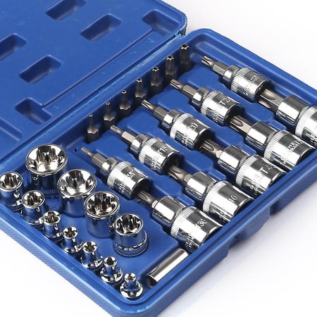 30-Piece TX Socket And Bit Set - KS TOOLS Brand, Comprehensive Tool Kit