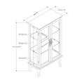 thumbnail image 4 of Curio Cabinet with Glass Doors, Glass Display Cabinet Bookcase with Adjustable Shelves & Mirrored Back Panel, Built-in Lighted, Curio Cabinet Glass Display Case for Living Room, Entryway, Walnut, 4 of 9