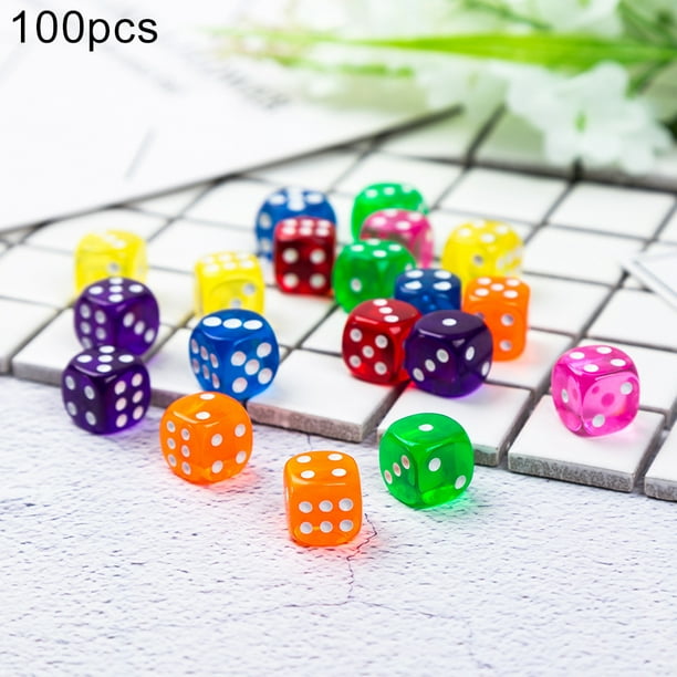 bestemt Somatisk celle sjæl Windfall 100Pcs 14mm Games Dice Translucent Colors Dice for Board Games,  Activity, Casino Theme, Teaching Math Games, Party Favors Club Bar Party  Accessories - Walmart.com