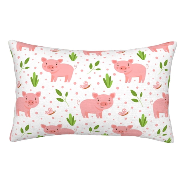 Balery Funny Little Pigs Funda de Cojín Estampada, Regalos para Mujeres, Regalos de Amor para Ella, Regalos para Novia o Esposa, Funda de Almohada-16"x24"