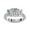 White Gold, variant on 3 Stone Engagement Promise Rings for Women | Center 7X5MM Emerald Cut Lab Created Moissanite Promise Rings for Her in 14K White Gold Over Sterling Silver, Ring Size 4