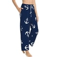 thumbnail image 2 of Daiia Nautical Themed Simple Anchors Women's Sleep Pant with Pockets and Drawstring,Pajama Pants-XX-Large, 2 of 9