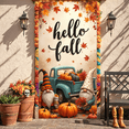 thumbnail image 2 of Decorative Design Fall Banner Polyester Material Autumn Gnome Decorative Fall Decoration Hello Fall for Seasonal Party Indoor Decoration Home Decor, 2 of 9