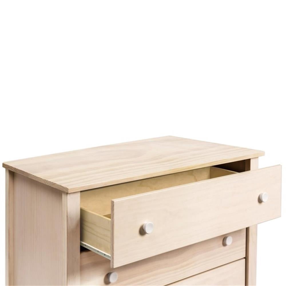 Pemberly Row Wood 3-Drawer Dresser with Removable Changing Tray in Natural