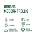 thumbnail image 6 of Vita Urbana 60" L x 84" H Modern Vinyl Trellis,Espresso Brown, VT17531, 6 of 7