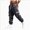A52-Dark Gray, variant on Cotton Linen Pants Men, Summer Beach Pants Loose Fit with Elastic Waist Drawstring Wine XXXL