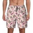 thumbnail image 2 of Picia Beautiful Butterflies and Hearts pattern Mens Swim Trunks with Compression Liner Stretch Beach Shorts Quick Dry with Zipper Pockets No-Chafing Board Shorts-Medium, 2 of 9