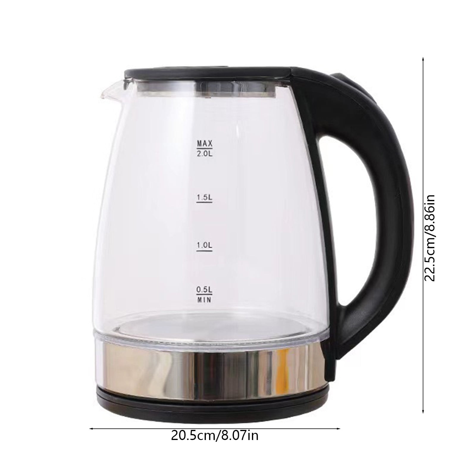 Kieccall Electric Kettles Borosilicate Glass Fast Boiling Pots for Home Kitchen Office Hot Water for Tea and Coffee