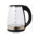 thumbnail image 3 of Glass Kettle Stainless Steel Electric Kettle with Auto Shut-Off and Borosilicate Glass Fast Boiling Water Pot for Home(Black,1Pcs) JASKFLY, 3 of 5