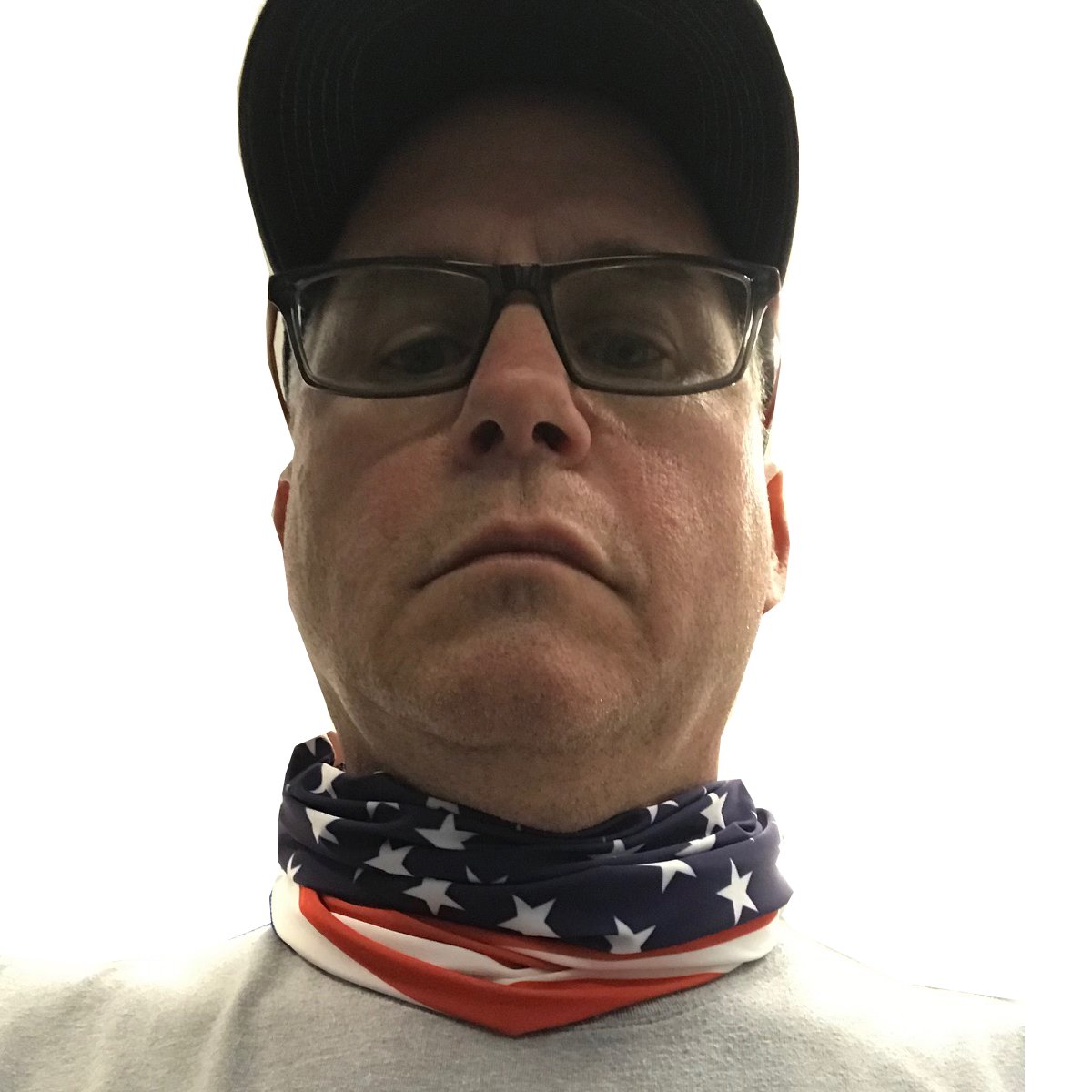 Bandana Face Cover Elastic Microfiber Headband - USA Flag